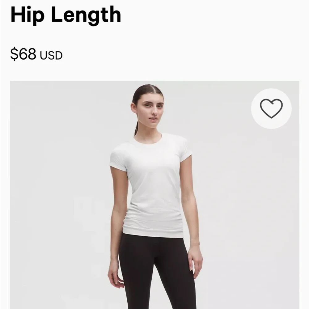 Lululemon Athletica White Short Sleeve Tee - Picture 1 of 3